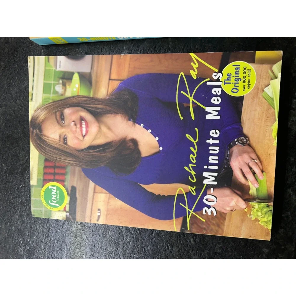 Rachael Ray 30-Minute Meals Cookbook Lot The Original & Get Real Meals Food Netw